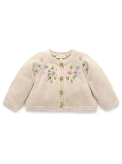 Purebaby Natural Posie Cardigan