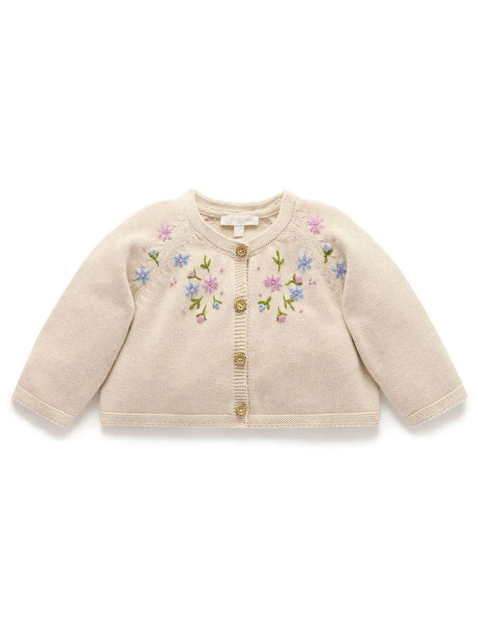 Purebaby Natural Posie Cardigan