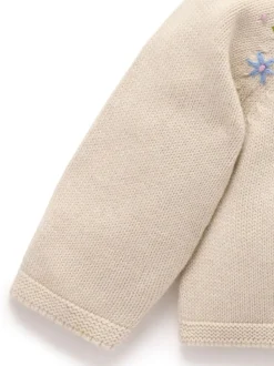 Purebaby Natural Posie Cardigan