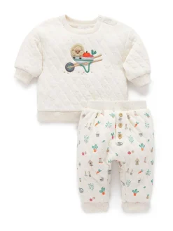 Purebaby Natural Quilted Track Set