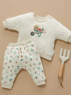 Purebaby Natural Quilted Track Set
