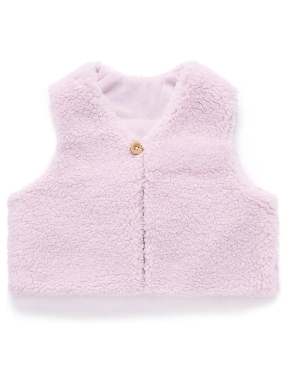 Purebaby Natural Shearling Reversible Vest