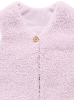 Purebaby Natural Shearling Reversible Vest