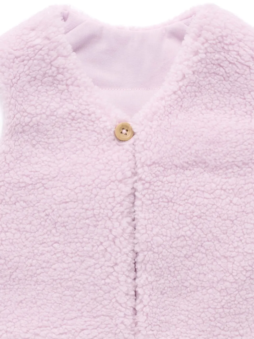 Purebaby Natural Shearling Reversible Vest