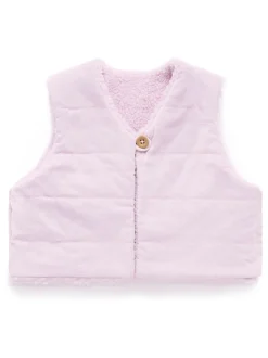 Purebaby Natural Shearling Reversible Vest