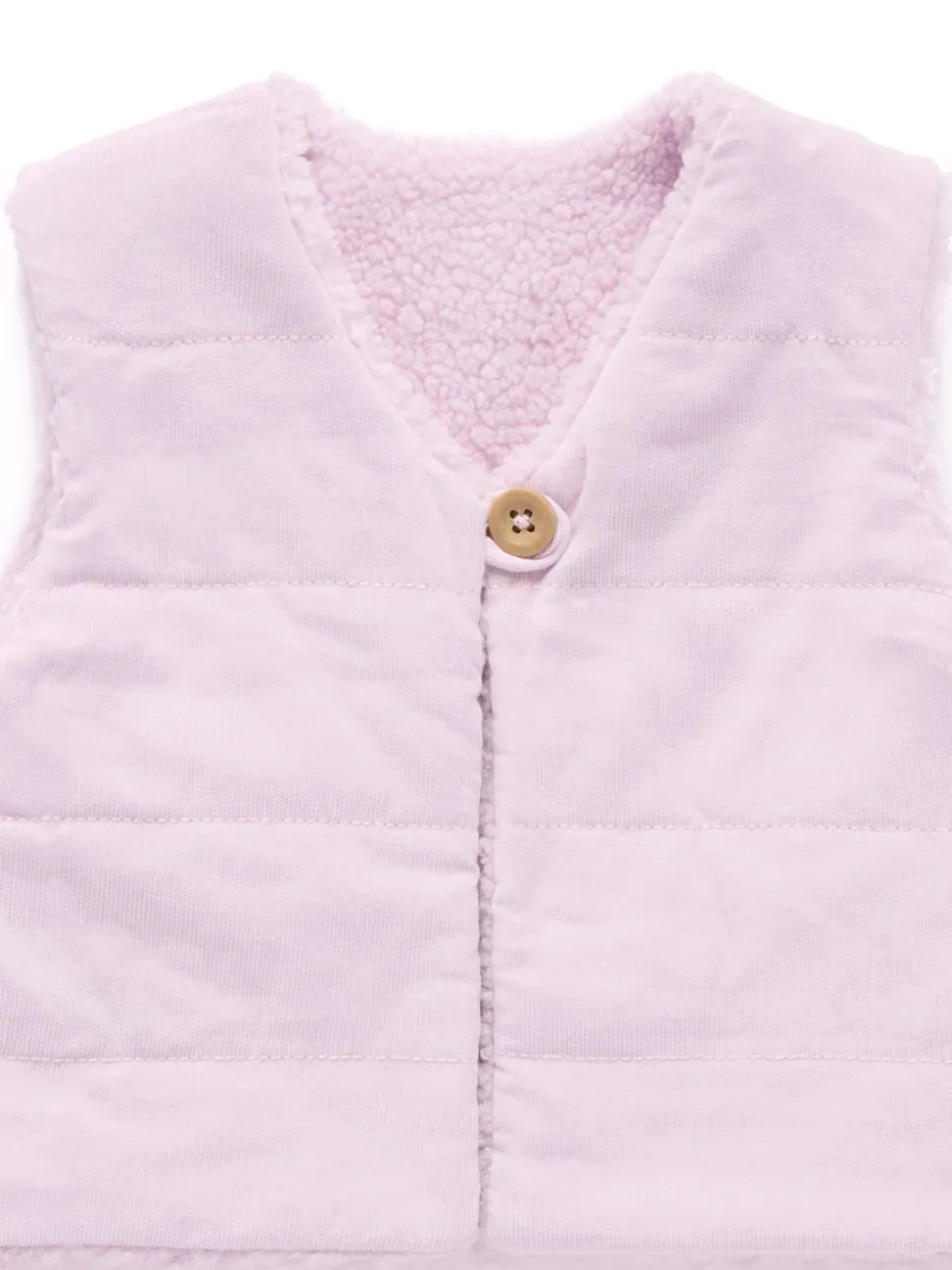 Purebaby Natural Shearling Reversible Vest