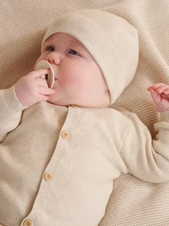 Purebaby Natural Textured Knit Cardigan