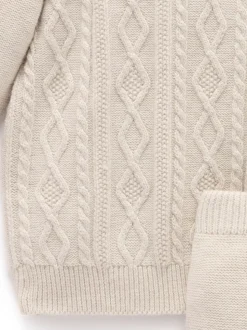 Purebaby Nude Cable Knit Set