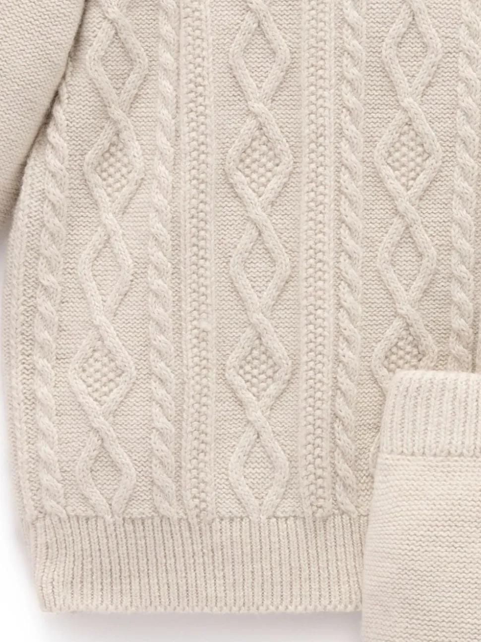 Purebaby Nude Cable Knit Set