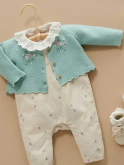 Purebaby Nude Ruffle Pointelle Bodysuit