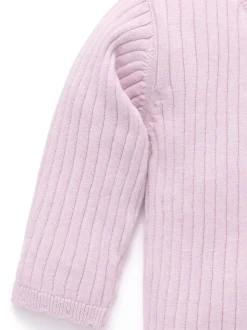 Purebaby Pink Fine Rib Jumper