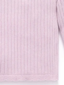 Purebaby Pink Fine Rib Jumper