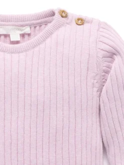 Purebaby Pink Fine Rib Jumper