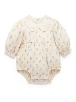 Purebaby Pink Gathered Bodysuit