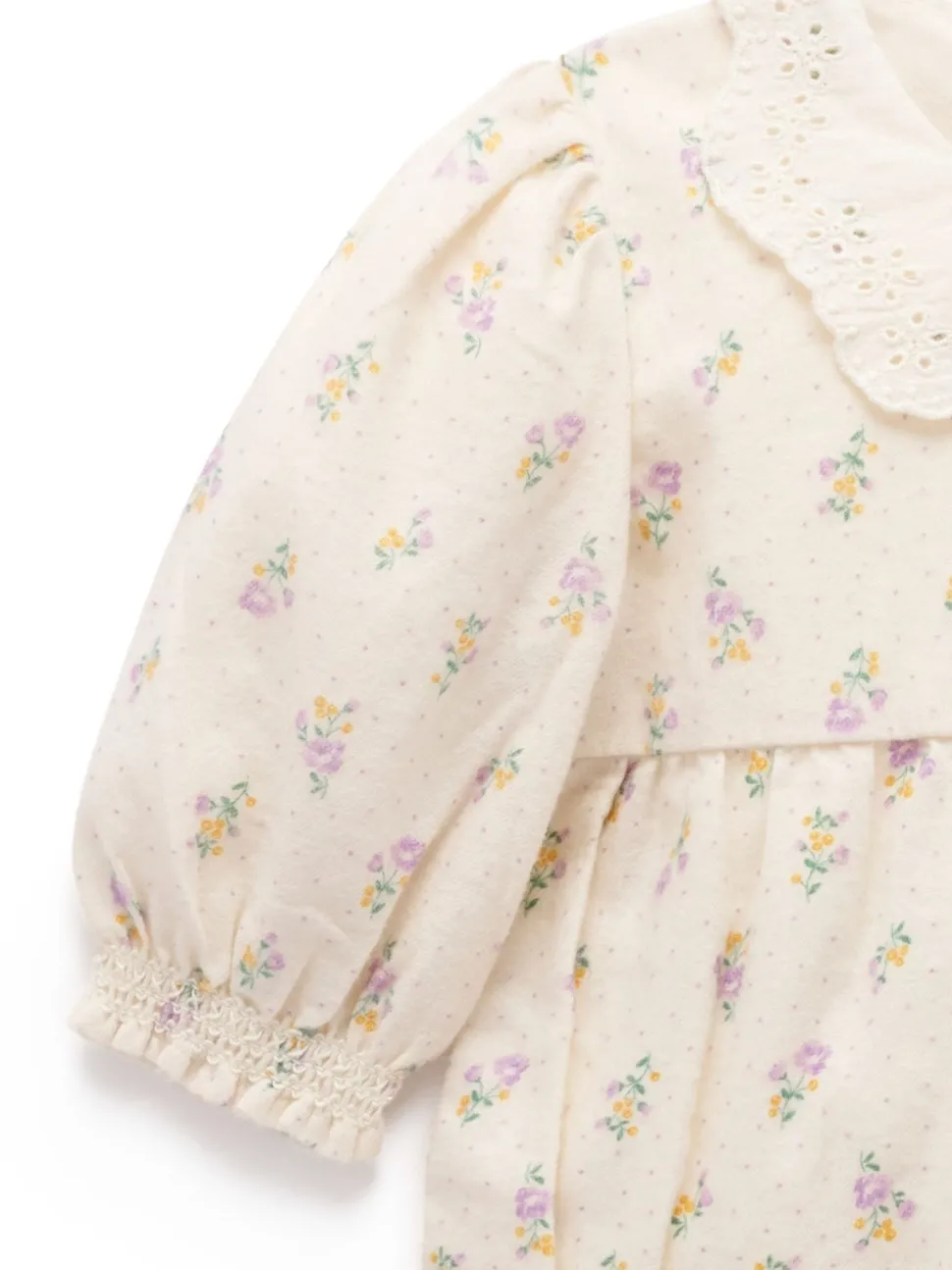 Purebaby Pink Gathered Bodysuit