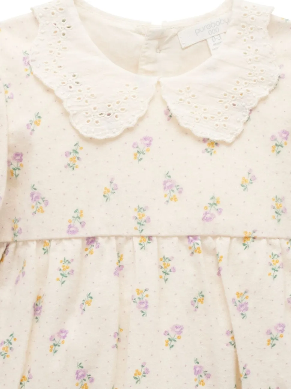 Purebaby Pink Gathered Bodysuit
