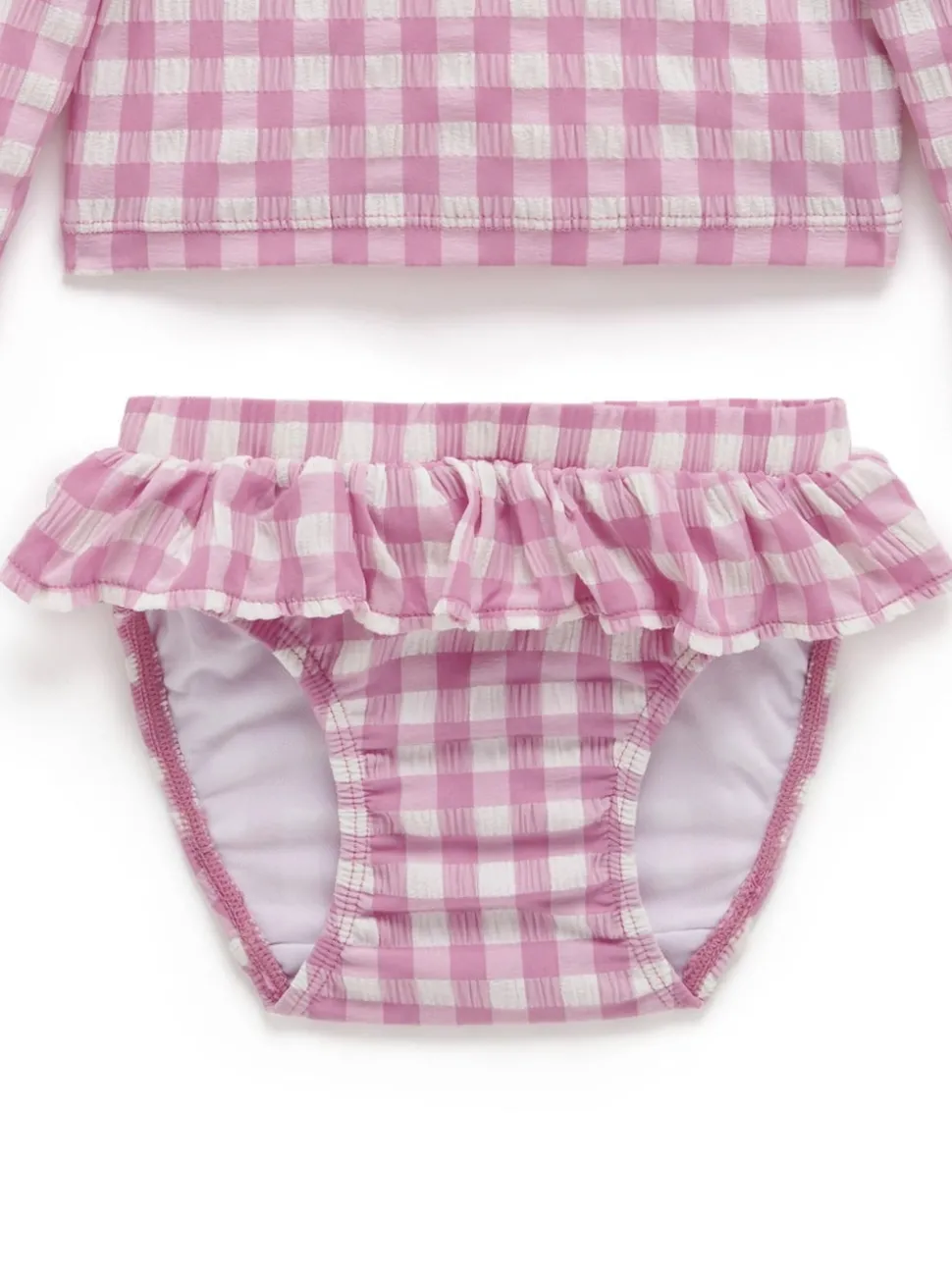 Purebaby Pink Long Sleeve Rashie Swim Set
