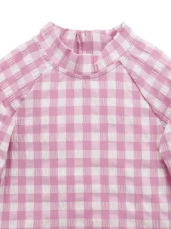 Purebaby Pink Long Sleeve Rashie Swim Set