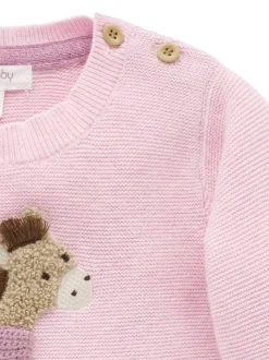 Purebaby Pink On The Farm Jumper