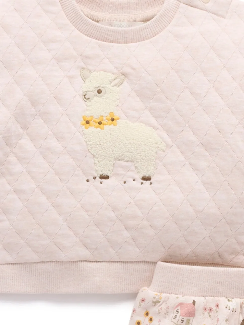 Purebaby Pink Quilted Track Set