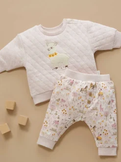 Purebaby Pink Quilted Track Set