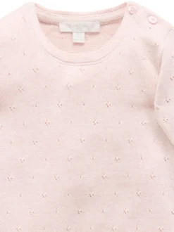 Purebaby Pink Scalloped Jumper & Leggings Set