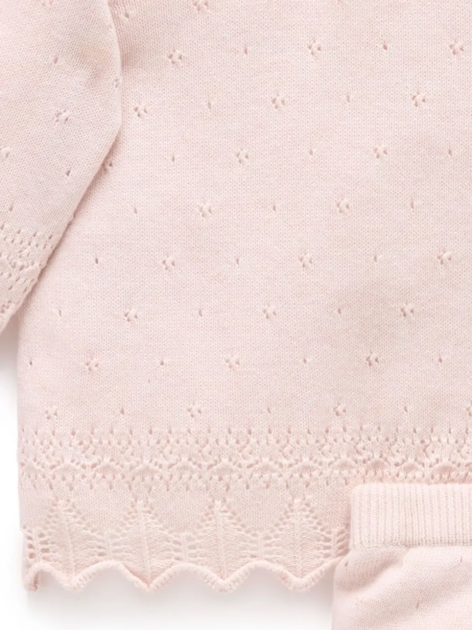 Purebaby Pink Scalloped Jumper & Leggings Set