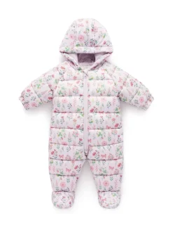 Purebaby Pink Showerproof Padded Puffer Pramsuit