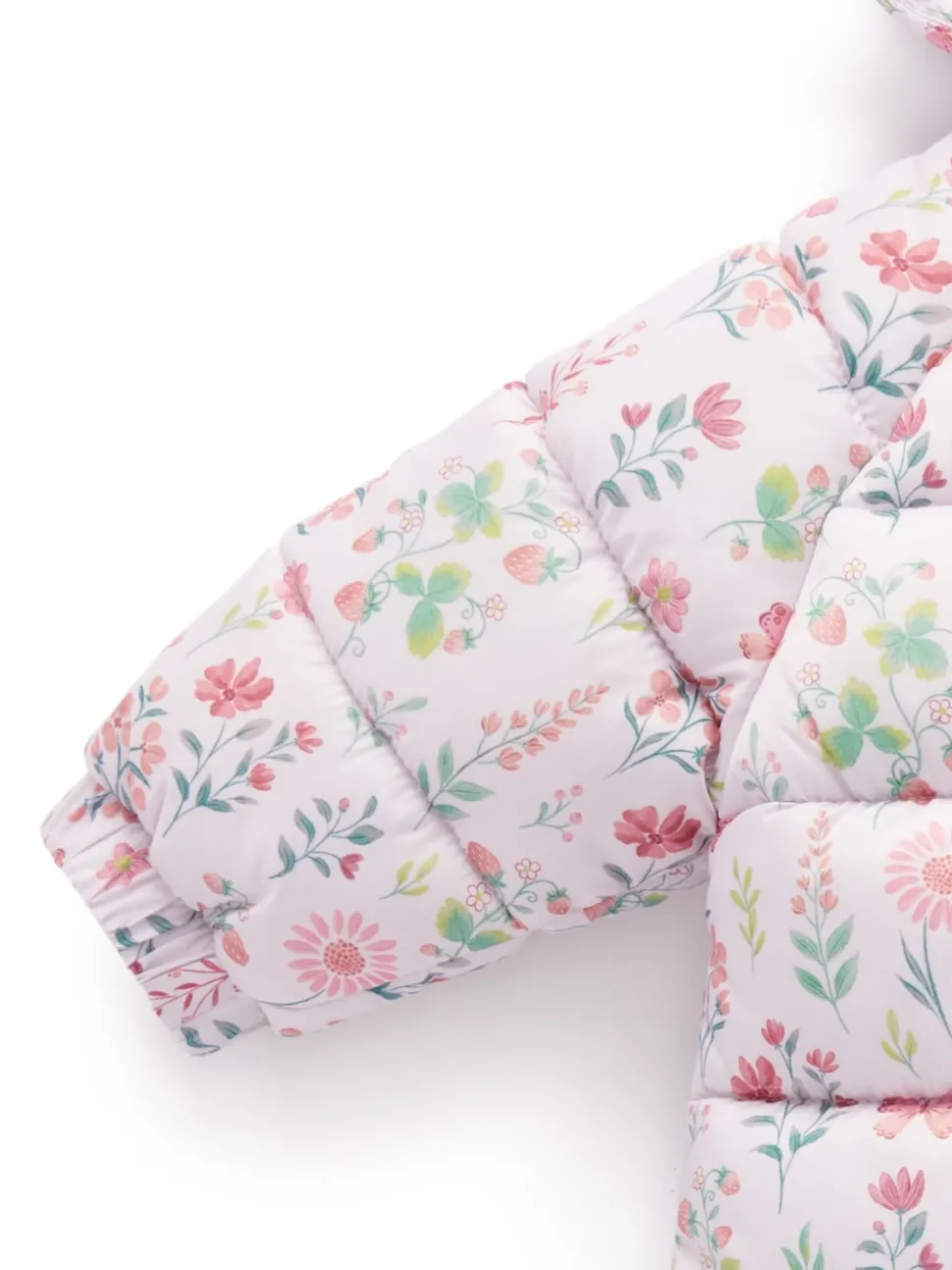 Purebaby Pink Showerproof Padded Puffer Pramsuit