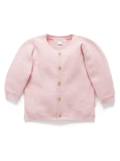 Purebaby Pink Textured Knit Cardigan