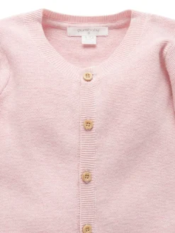Purebaby Pink Textured Knit Cardigan