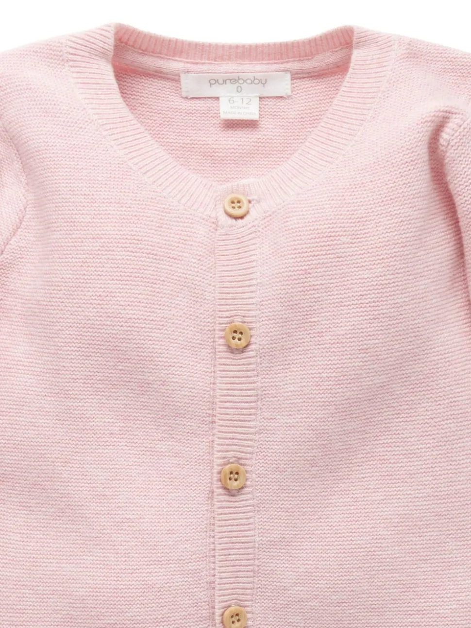 Purebaby Pink Textured Knit Cardigan