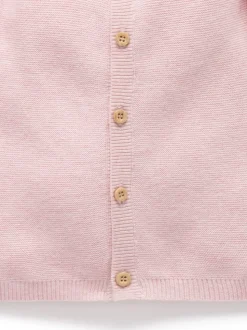 Purebaby Pink Textured Knit Cardigan
