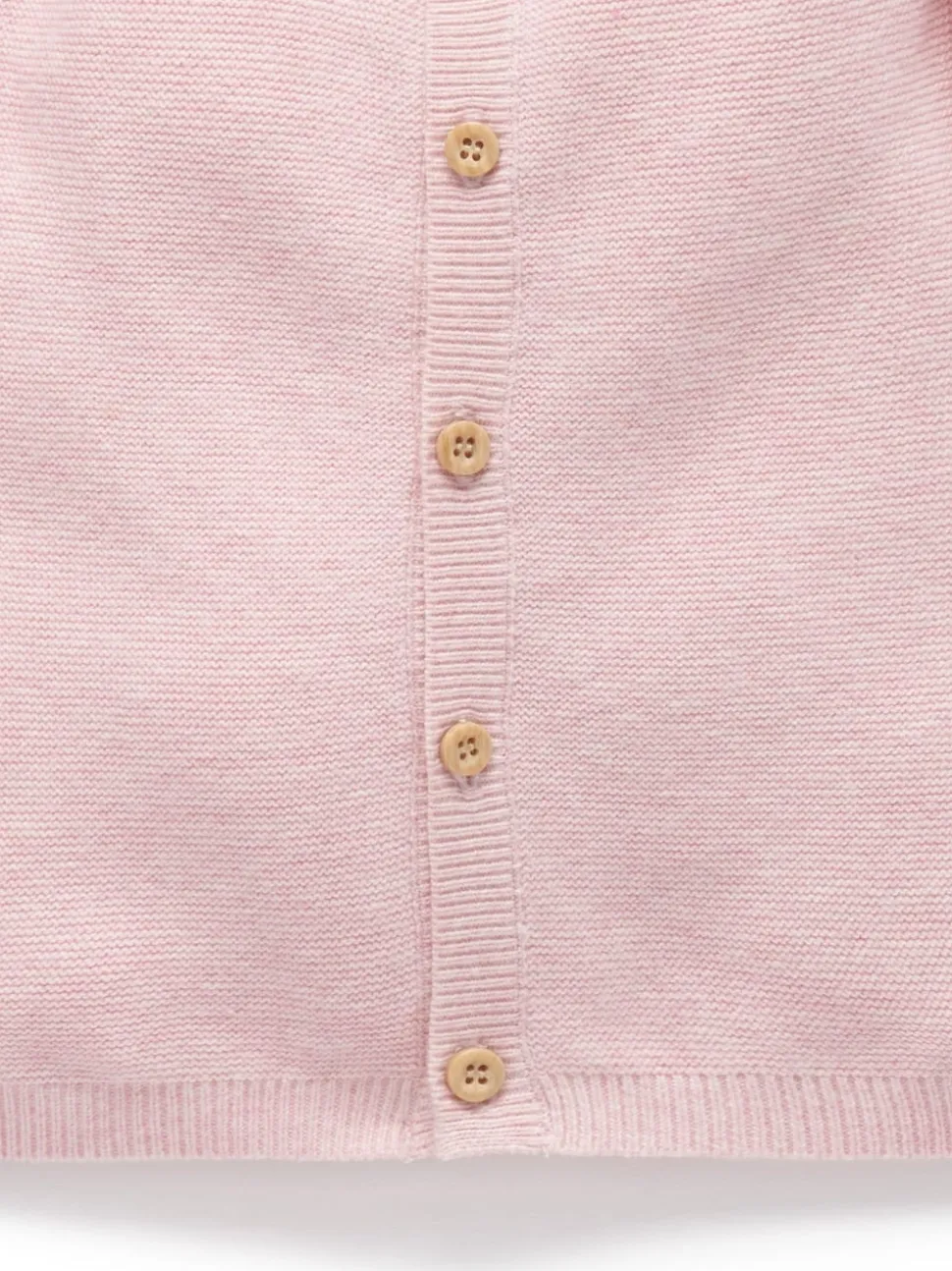 Purebaby Pink Textured Knit Cardigan