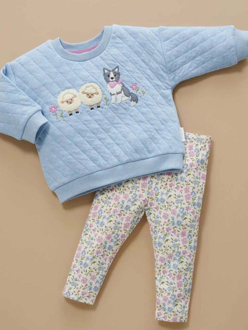 Purebaby Pink Thick Leggings with Pockets