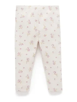 Purebaby Pink Thick Rib Leggings