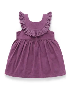 Purebaby Purple Corduroy Pinnie Dress
