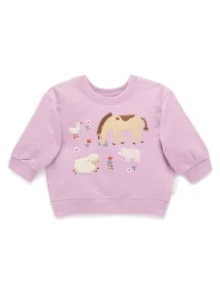 Purebaby Purple Embroidered Windcheater