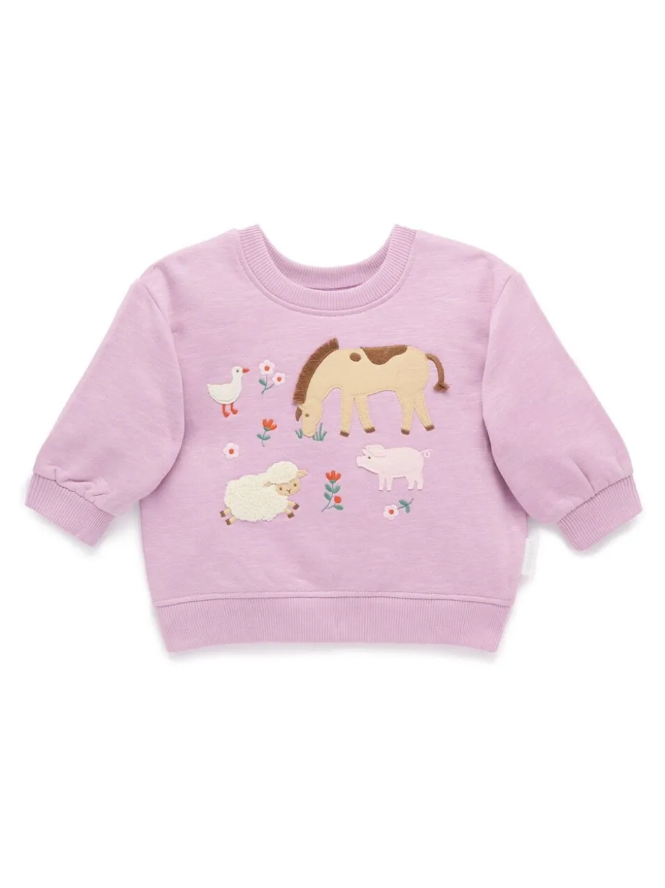 Purebaby Purple Embroidered Windcheater