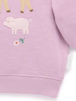 Purebaby Purple Embroidered Windcheater