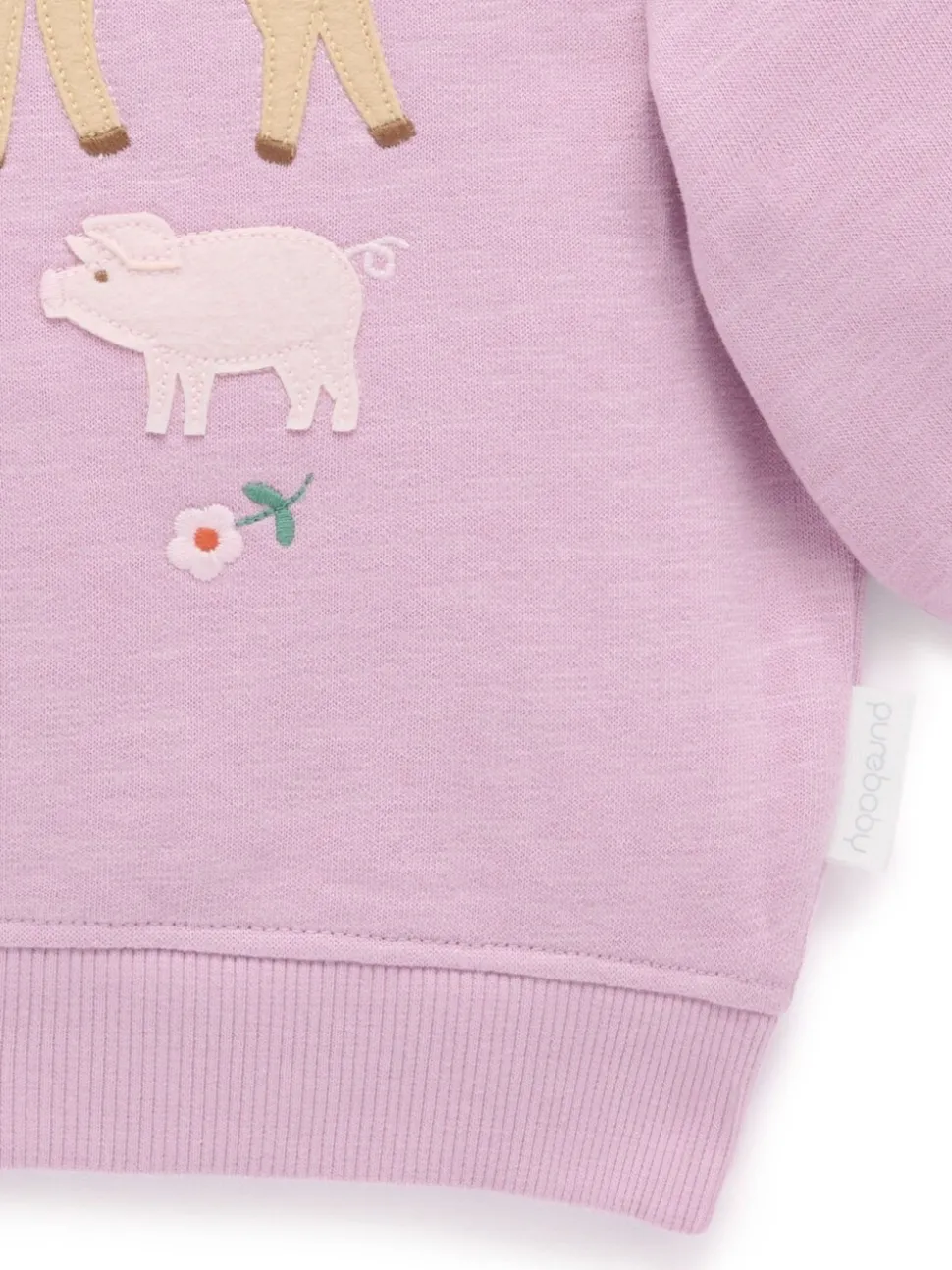 Purebaby Purple Embroidered Windcheater