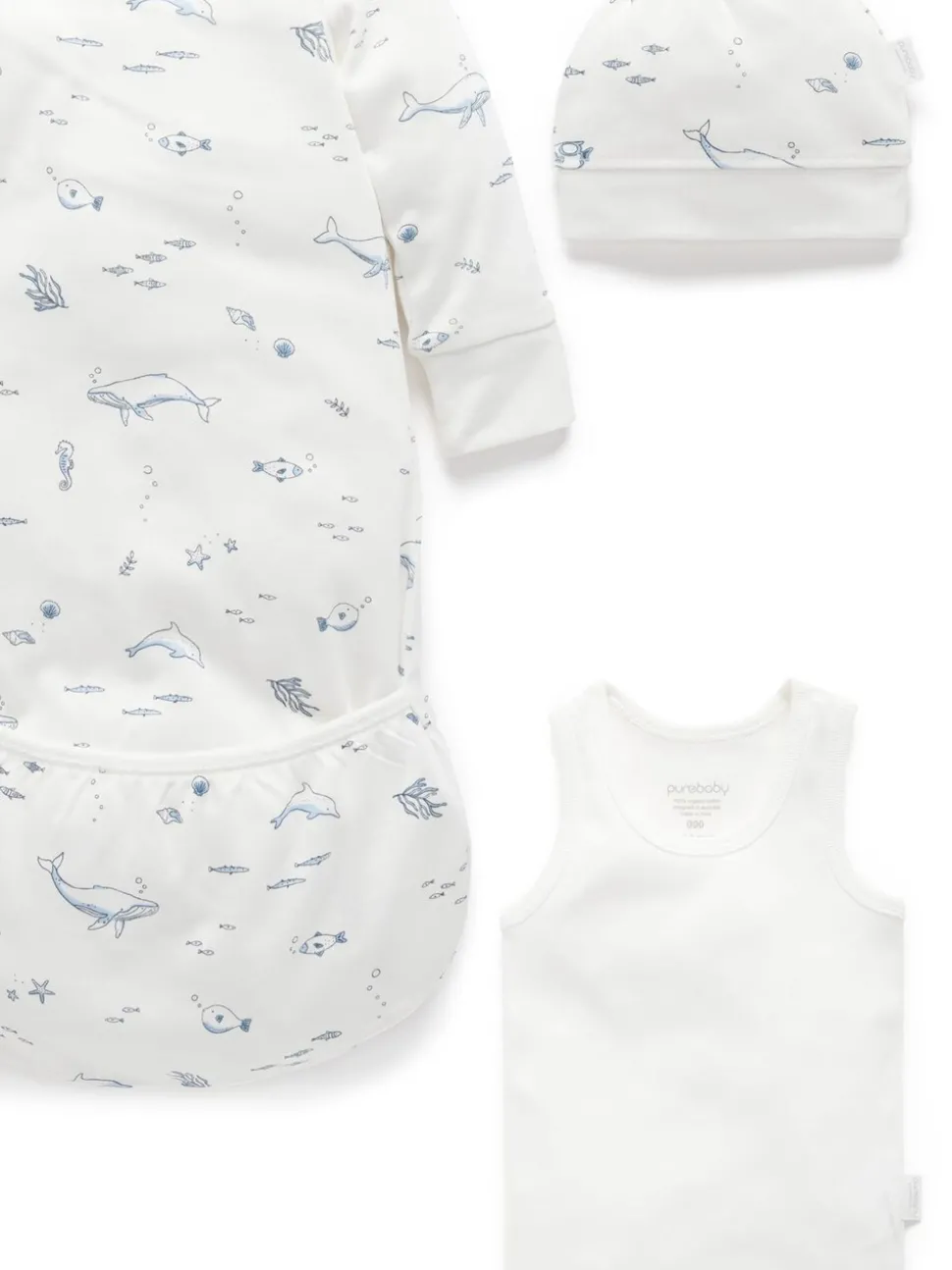 Purebaby White Chrome Newborn Essential Hospital Pack