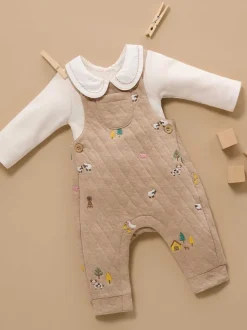 Purebaby White Classic Back Neck With Collar Bodysuit
