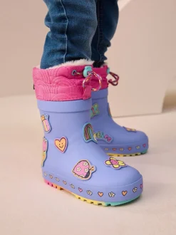 Purple Character Thinsulate Lined Cuff Wellies