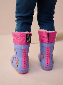 Purple Character Thinsulate Lined Cuff Wellies
