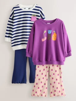 Purple Sweatshirt Set 4 Pack (3mths-7yrs)