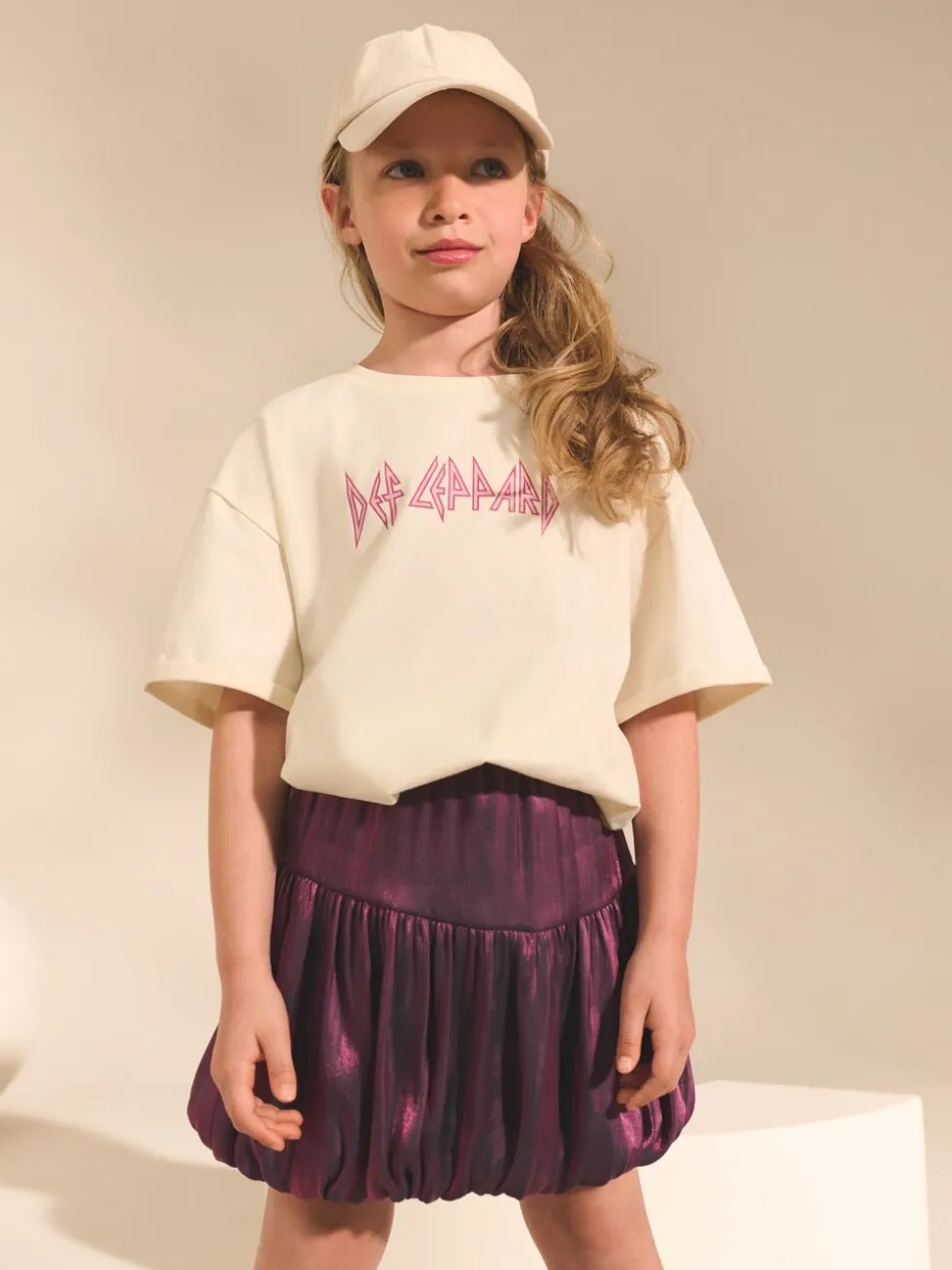 Purple Bubble Hem Skirt (3-16yrs)