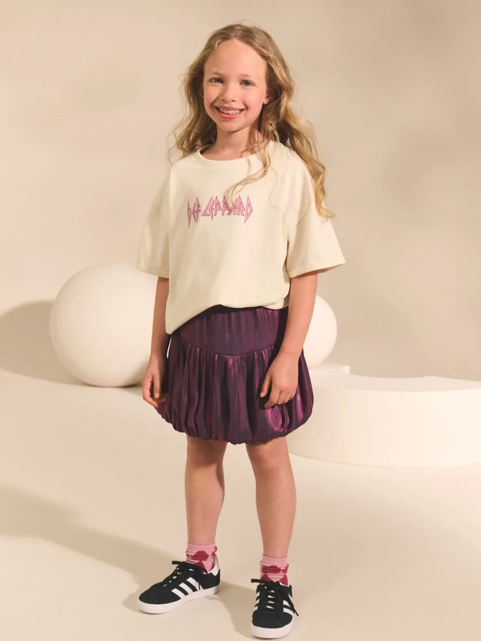 Purple Bubble Hem Skirt (3-16yrs)