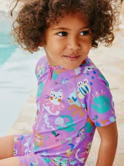 Purple Character Sunsafe Swimsuit (3mths-10yrs)