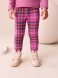 Purple Check Leggings (3mths-7yrs)